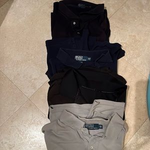 Five used Ralph Lauren polo shirts 3X big and 3XLT